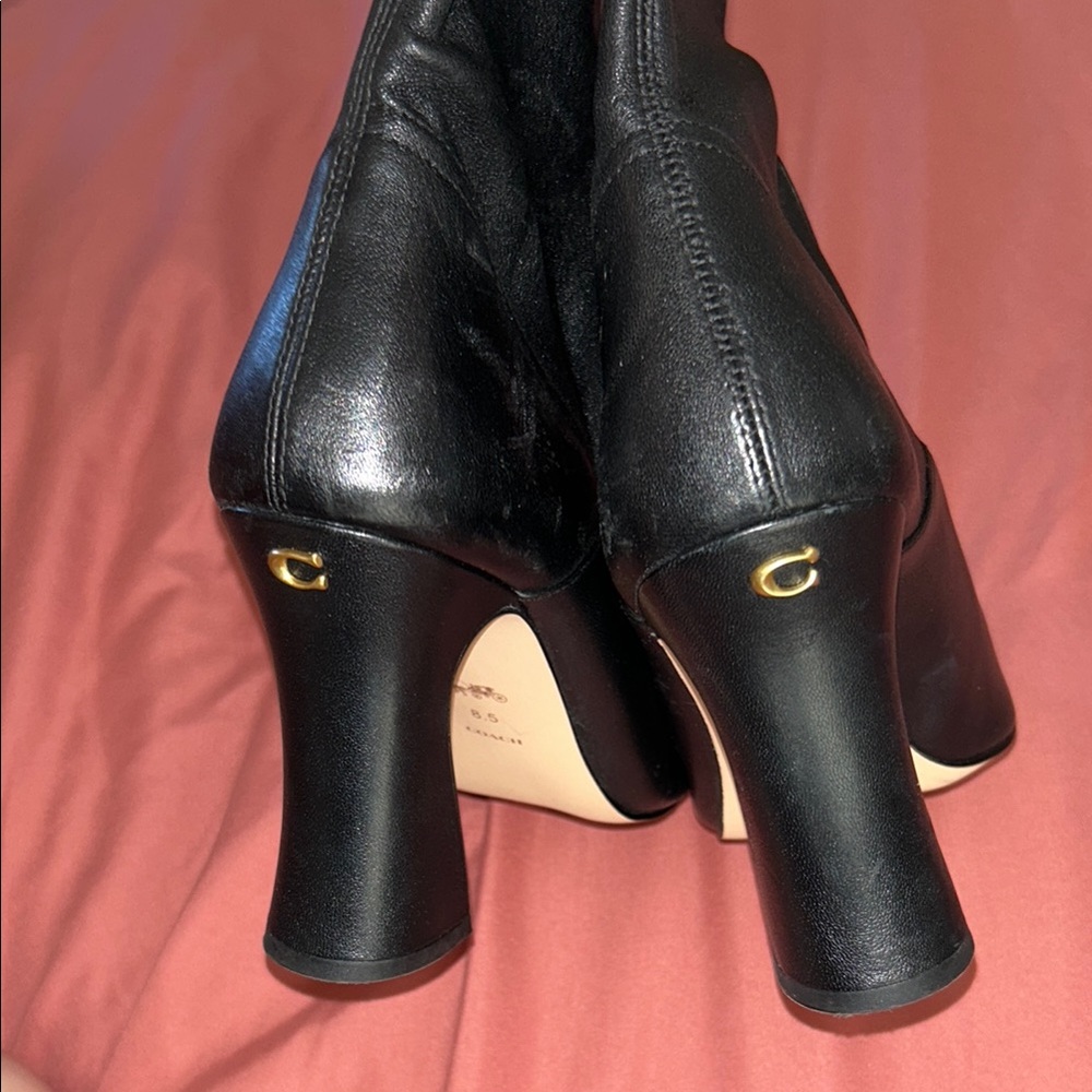 Coach Black Heeled Boots - Picture 3 of 10